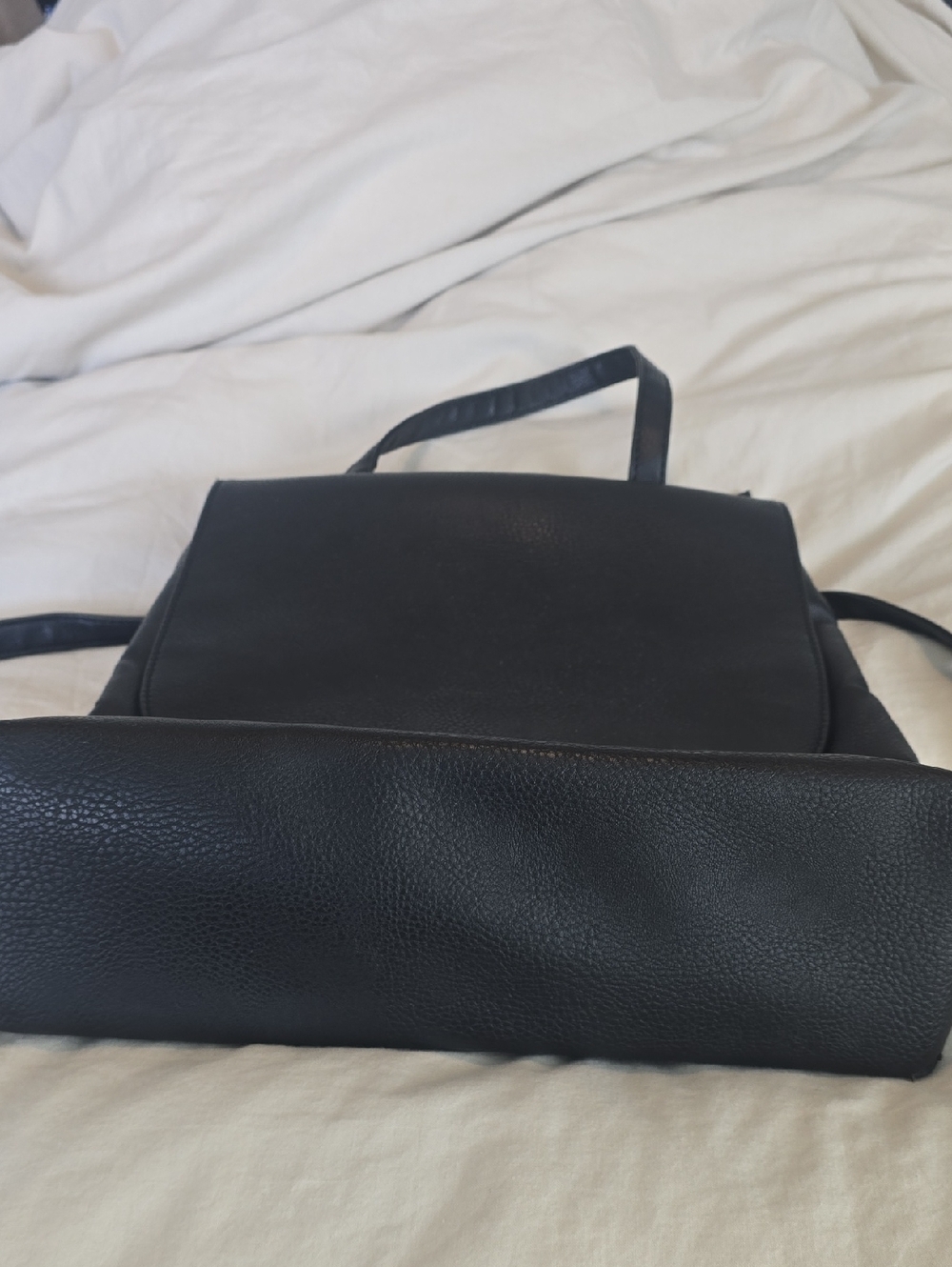 Matt & Nat Black Vegan Leather Flap Sevan Backpack - Picture 9 of 9